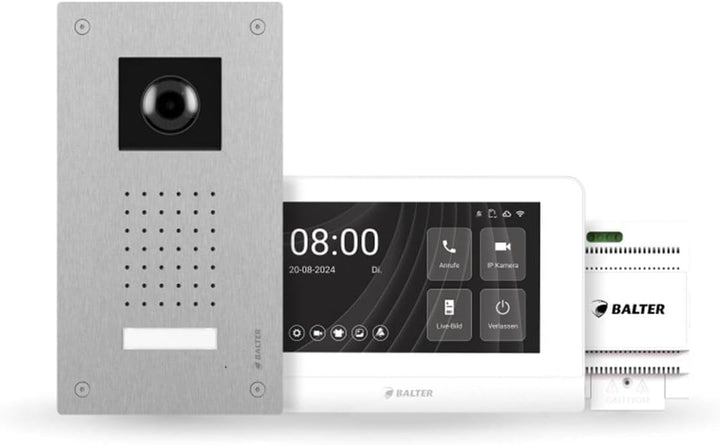 Nonic Balter ENTRI L Video Doorbell Unterputz Türklingel mit Kamera und 2X 7 Zoll Touchscreen HD WLA