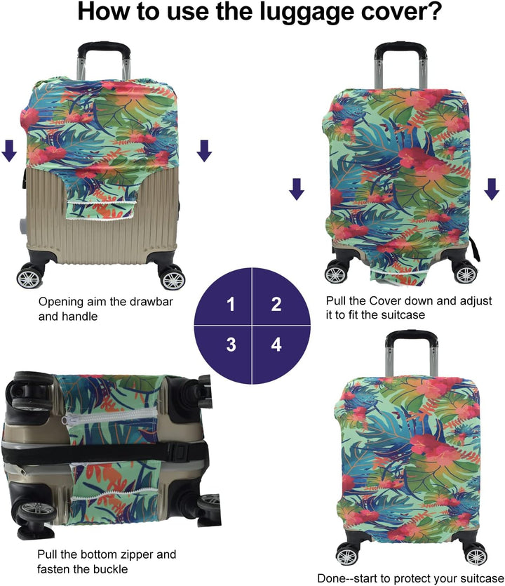 Reise Gepäck Abdeckung, Koffer Protector Tasche passt 19-20 Zoll Gepäck Colorfulmaple Multicolor S:
