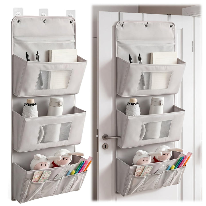 Hängeorganizer 40x90cm, 3 Schichten Tür Organizer Hängend Wandorganizer aus Oxford Stoff Hängeregal
