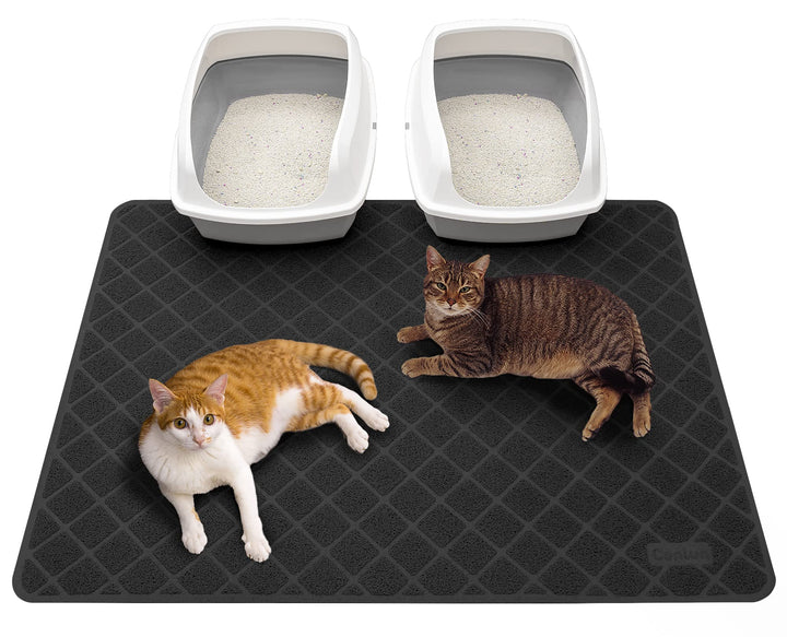 Conlun Katzenklo Matte Katzenstreu , 119 x 89 cm Vorleger, Gitter Netz Streukontrolle Design Unterle