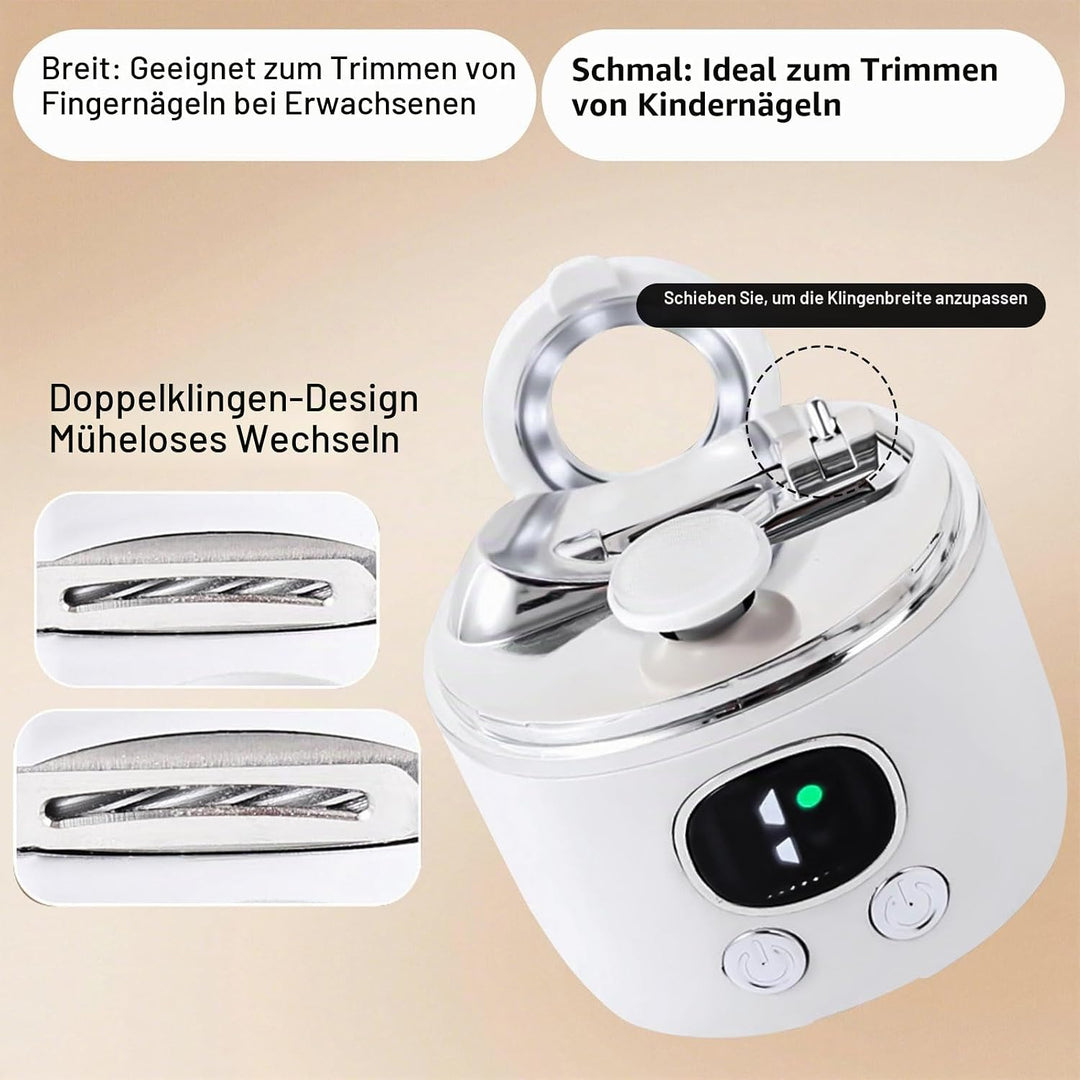 Nagelfräser, Elektrischer Nagelknipser 2 in 1 Polieren Automatisch Nagelschleifer Elektrisch, Elektr