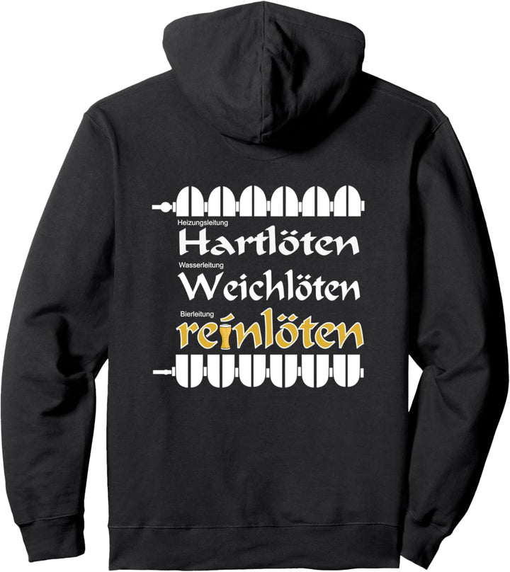 Heizungsbauer löten reinlöten Anlagenmechaniker saufen SHK Pullover Hoodie