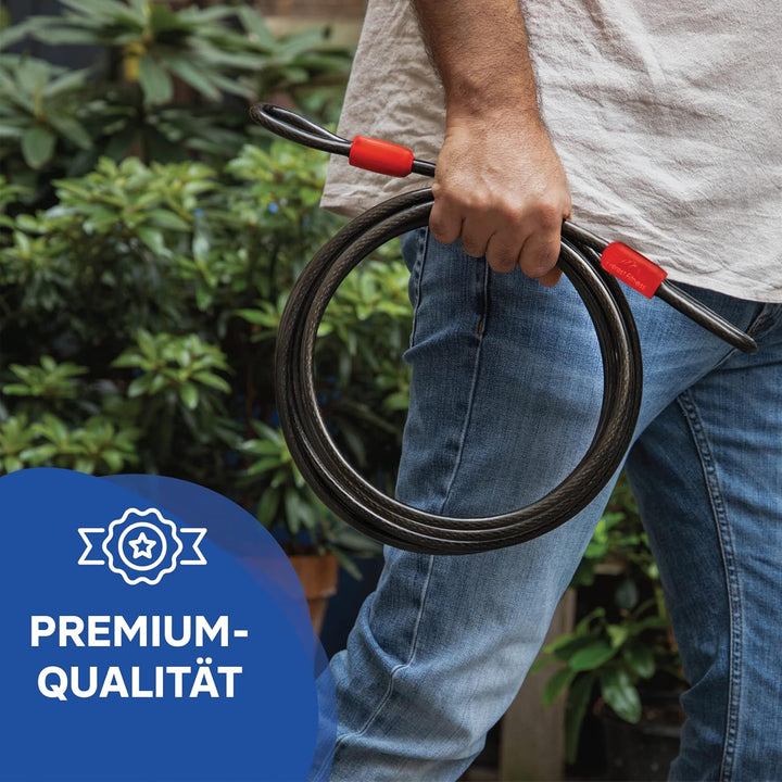 EVEREST FITNESS Universal Schlaufenkabel 20m Länge - Stahlseil mit Kunststoff ummantelt - Stahlkabel