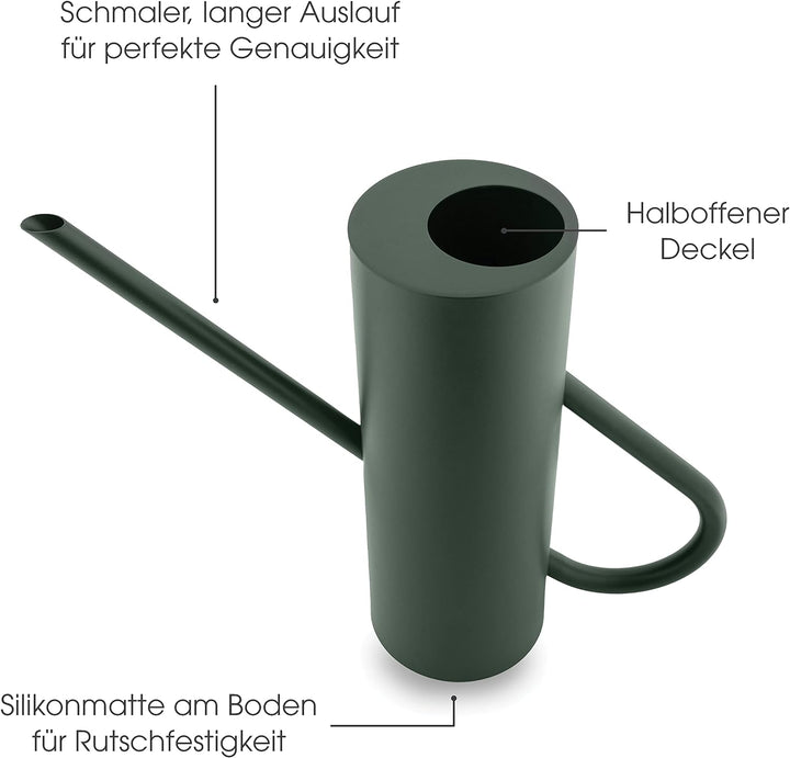 Stelton Bloom Blumengiesskanne 2L, für Zimmerpflanzen. Giesskanne mit langem Ausgiesser, pulverbesch