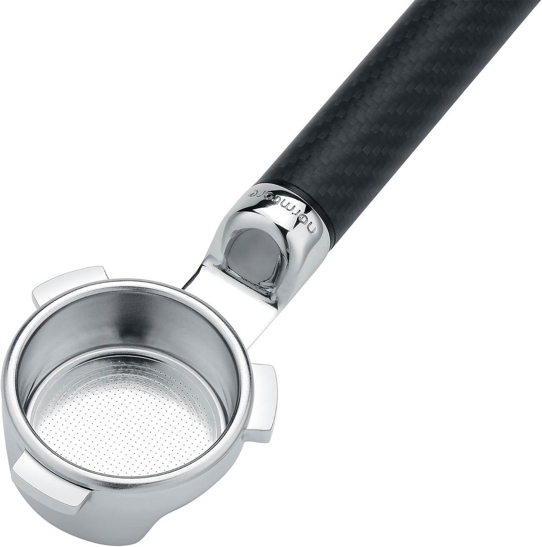Normcore 54 mm flacher, bodenloser Siebträger mit Kohlefaser-Griff, passend für Breville/Sage Barist