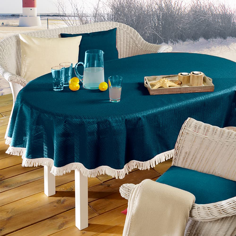 EMHELLE Gartentischdecke Garten Balkon Terrasse Tischdecke Camping Picknick Rund Oval Eckig Aussen u