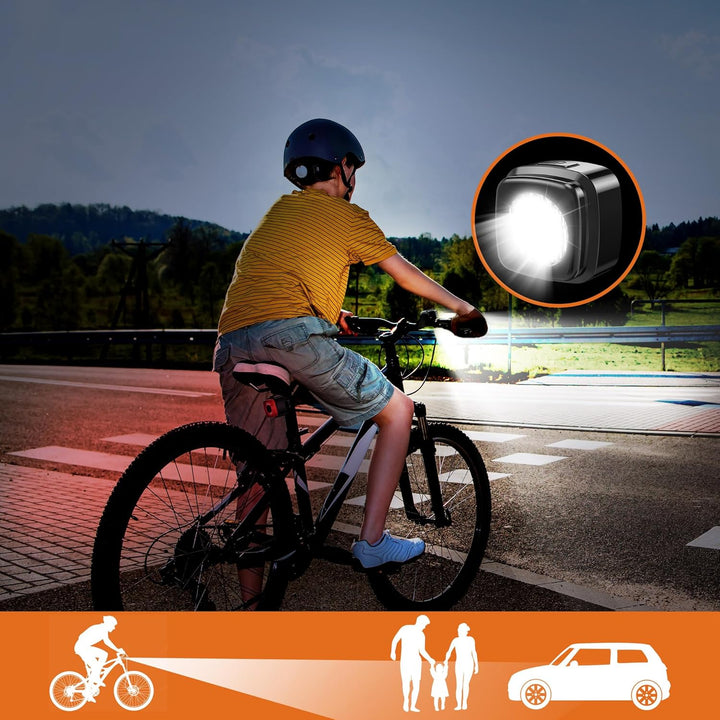 OnMeto Fahrradlicht vorne, IPX5 Wasserdicht Frontfahrrad Lampe Fahrrad licht，USB Type-C Wiederauflad