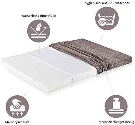 ONVAYA® Hundekissen orthopädisch aus Memory Foam | 95 Grad waschbar | grau | Grösse S-XXL | Hundebet