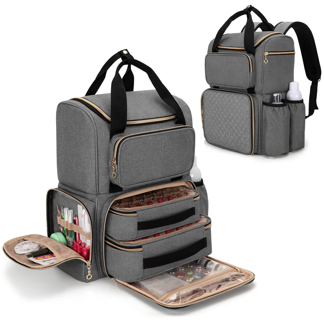 Luxja Nagellack Organizer Tasche für 70 Flaschen Nagellack, Nagellack Aufbewahrung Tasche für Nagelt