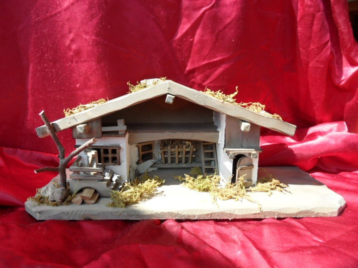 Arbrikadrex Verschiedene Weihnachtskrippen Holz Schreinerarbeit Douglasienholz Handarbeit Krippe mit
