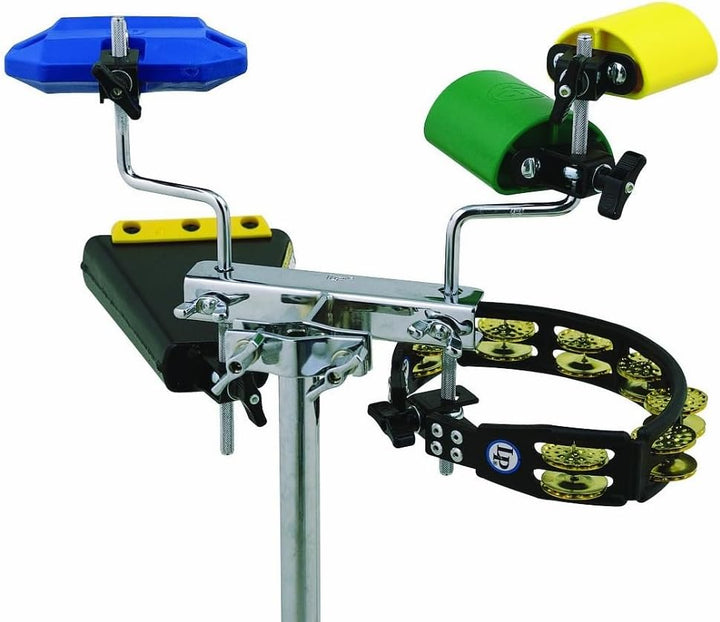 LP Latin Percussion Halterung Mini Rack Everything, kompaktes Design, verchromtes Stahlgestell, LP47