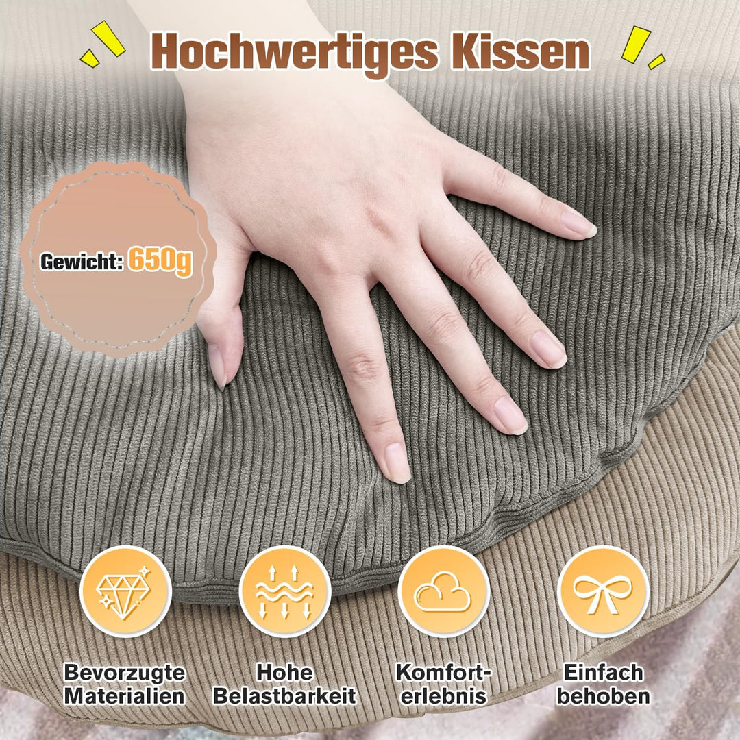 Sitzkissen Rund 35cm Dicke 6cm 1 Stück Bodenkissen Rund Sitzpolster Stuhlauflage Sitzpolster Stuhlki