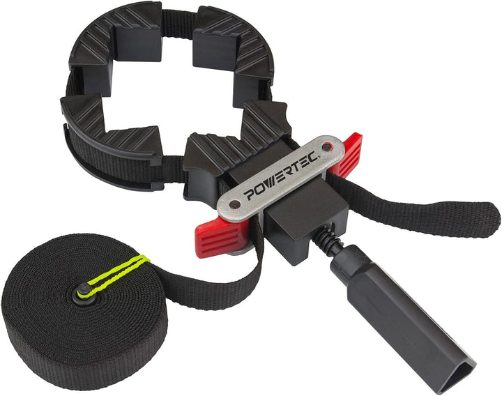 POWERTEC 71017 Schnellspannbandklemme | Holzbearbeitungsrahmen Klemmgurt Halter Basic, Basic
