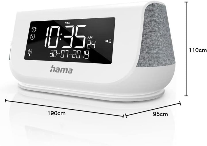 Hama Radiowecker mit Stereo-Digitalradio, Bluetooth, USB-Ladefunktion, DR36SBT (digitales Uhrenradio