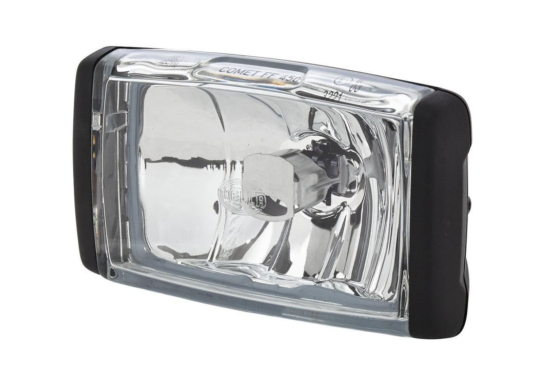 HELLA - Halogen/FF-Nebelscheinwerfer - Comet FF 450 - 24/12V - rechteckig - Anbau - glasklare Streus