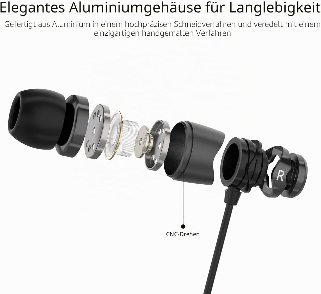 SoundMAGIC E11 High-Fidelity In-Ear Headphones with Soundproof Noise Reduction, Headset Schwarz, Sch