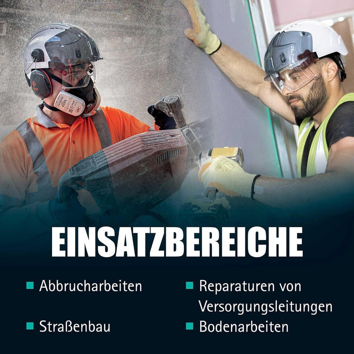 EVO® VISTAlens™ Safety Helmet with Integrated Safety Eyewear - White/Smoke (JSP AMB170-005-F00) One
