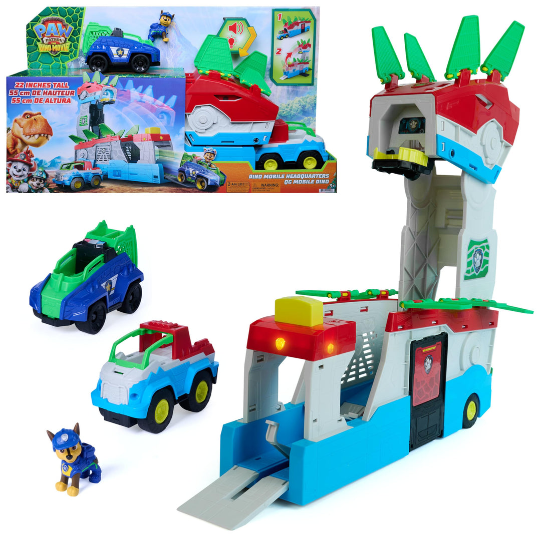 PAW PATROL: Der Dino Film 2-in-1 Dino-Hauptquartier, ab 3 Jahren | Patroller wird zum Hauptquartier