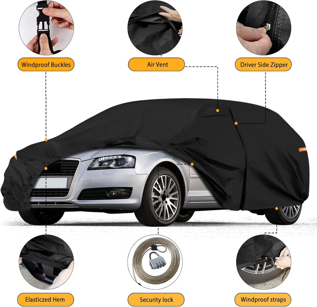 Autoabdeckung Wasserdicht für 1996-2011 Audi A3 8L/8P, Vollgarage Autoplane Auto Abdeckplane Winter