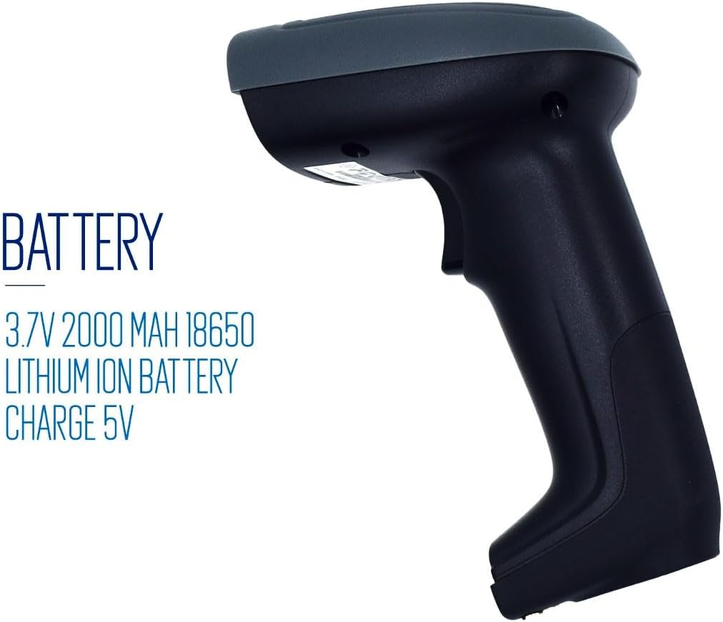 Ewent EW3440 - Universal Laser 1D und 2D Optischer Barcode Scanner Barcode Leser mit Smart Dock mit