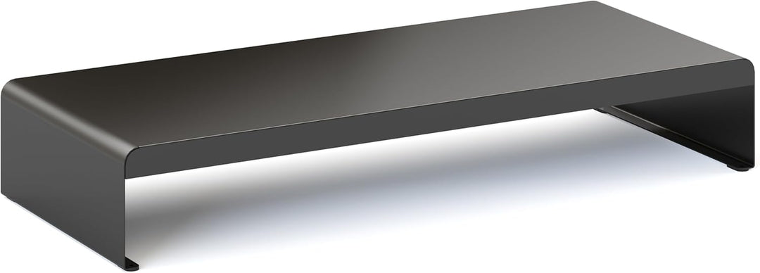 RICOO Monitorständer Schreibtisch, Modern, FS0121, Matt Schwarz, Bildschirmständer Laptop, Hoch, TV,