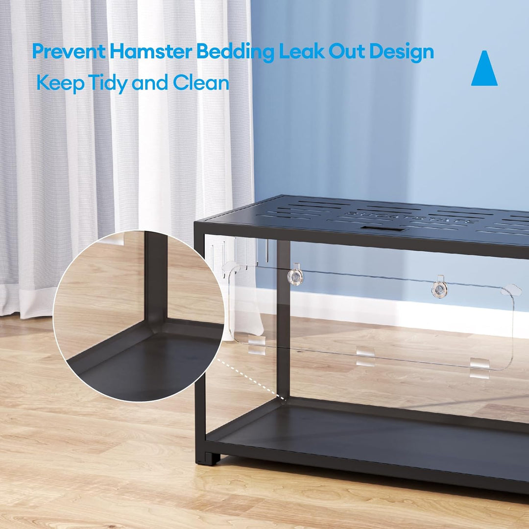 BUCATSTATE Hamsterkäfig Metall 2,0 - Kleintierlebensräume Gross Stapelbar mit Doppeltür 80L x 44,7W