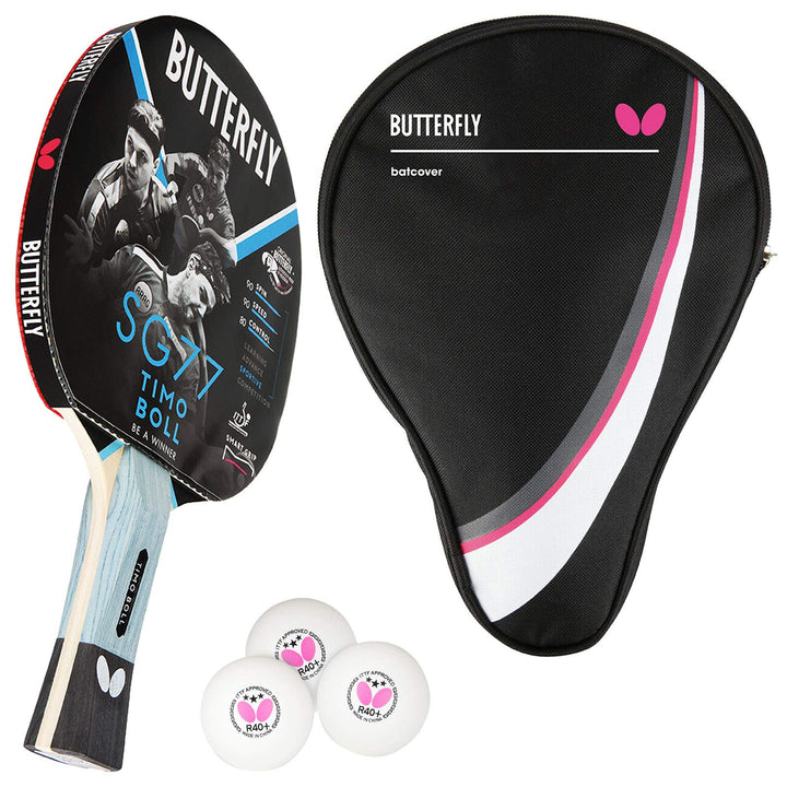 Butterfly® Timo Boll SG77 Tischtennisschläger | Tischtennis Racket Bat Hobby & Training | routiniert