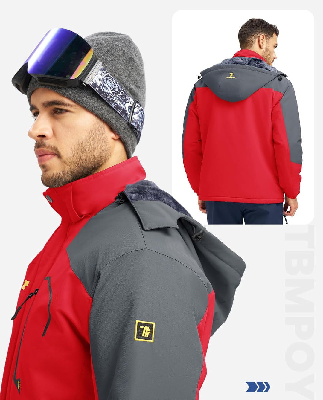 Herren Winter Fleecejacke Warm Jacke Softshelljacke Atmungsaktiv Outdoor Skijacke Winddichte Wasserd