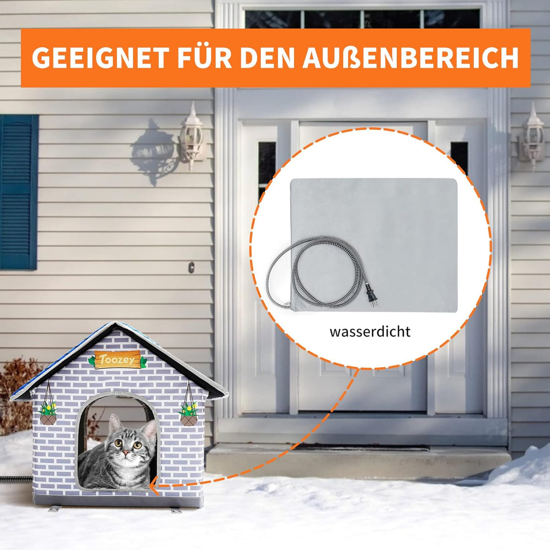 Toozey Outdoor Heizdecke Haustier mit Wasserdicht Abdeckung und Kaubeständigem Kabel, Automatische T
