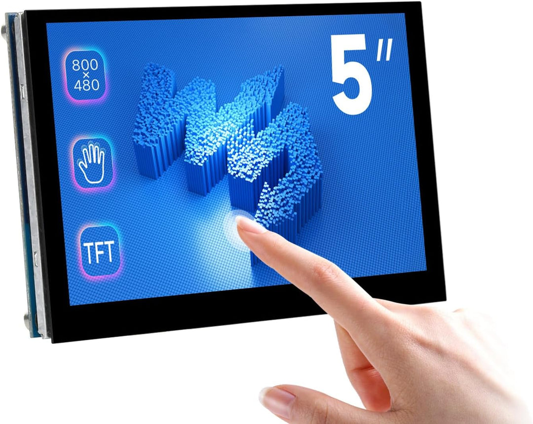 Waveshare 5inch LCD, Capacitive Touch Display, DSI Interface, 800×480 Resolution, Compatible with Ra