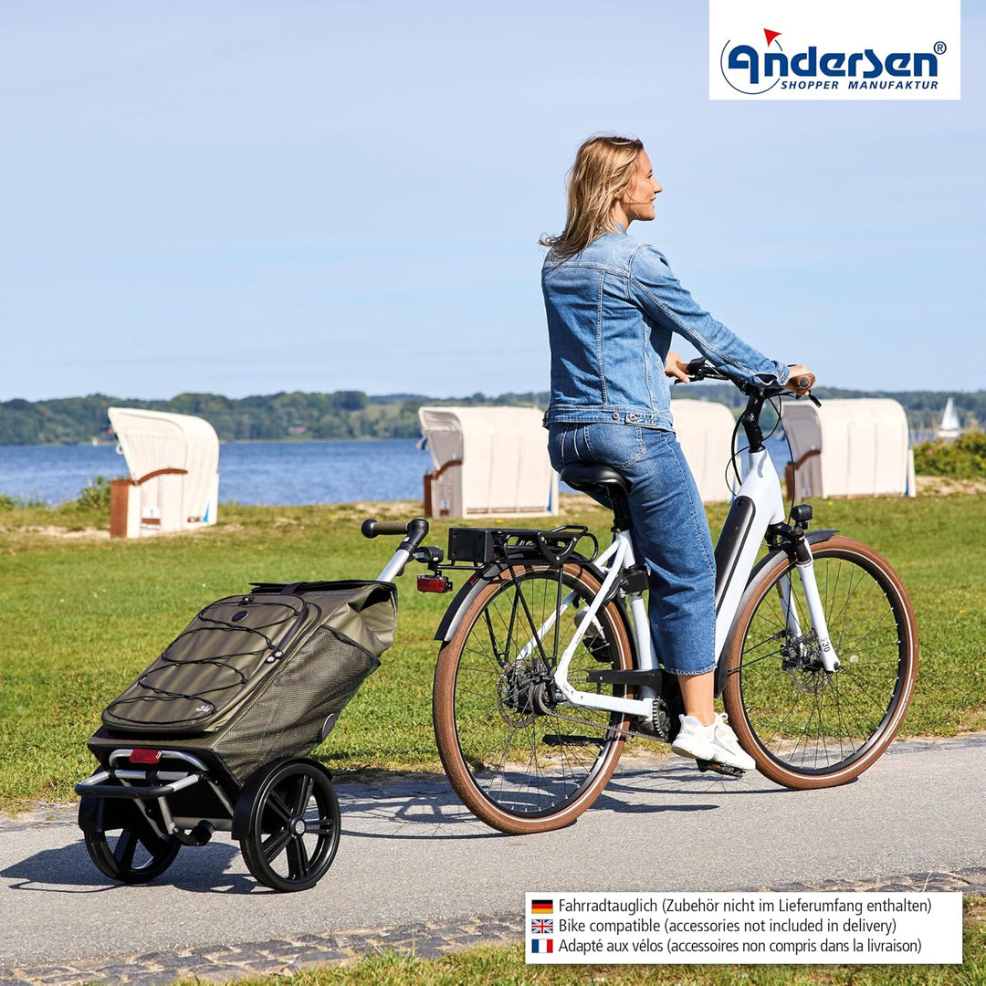 ANDERSEN Einkaufstrolley - Tura Shopper Fado 3.0 Oliv 74 L Einkaufswagen, Freizeit, gross, Thermo, A