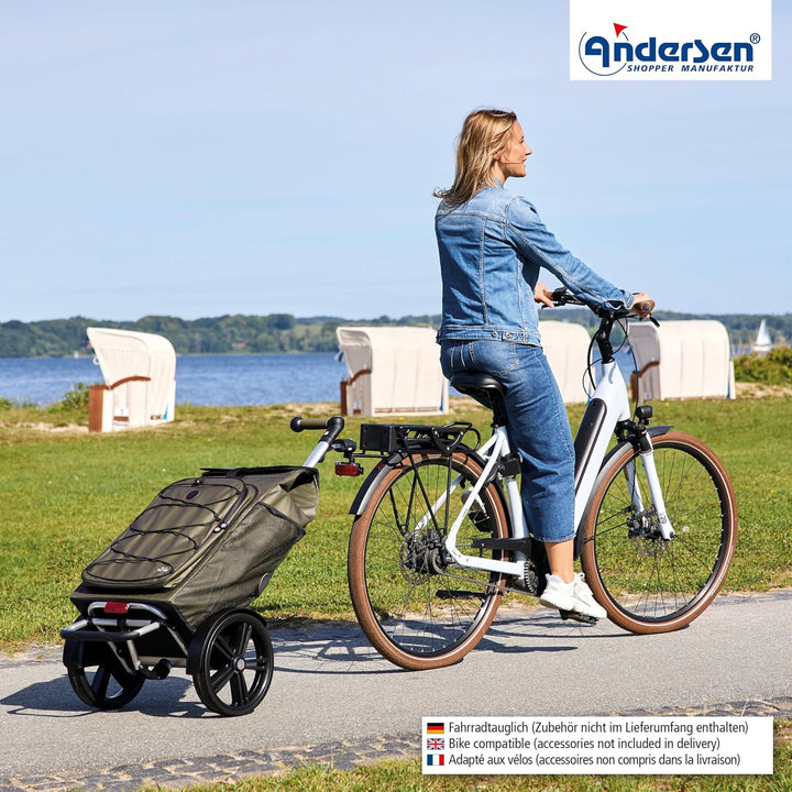 ANDERSEN Einkaufstrolley - Tura Shopper Fado 3.0 Oliv 74 L Einkaufswagen, Freizeit, gross, Thermo, A