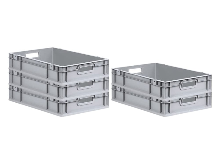 PROREGAL SuperSparSet 5x Eurobox NextGen Grip | HxBxT 12x40x60cm | 23 Liter | Griffe offen | Glatter
