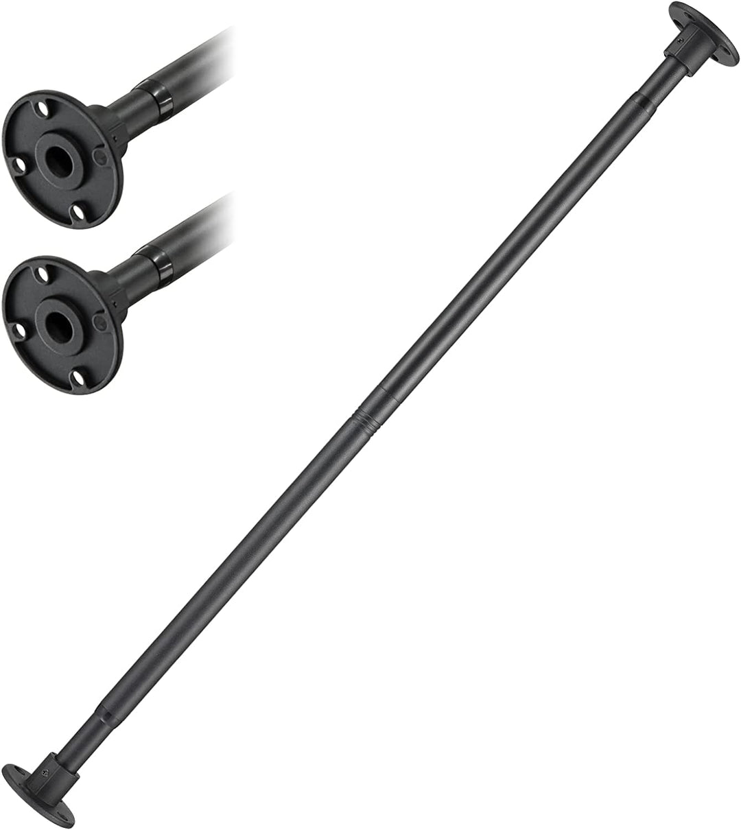 Duschvorhangstange im Eisen Teleskopstange Industrieller Stil, 74-236 cm Spring Duschvorhangstange A