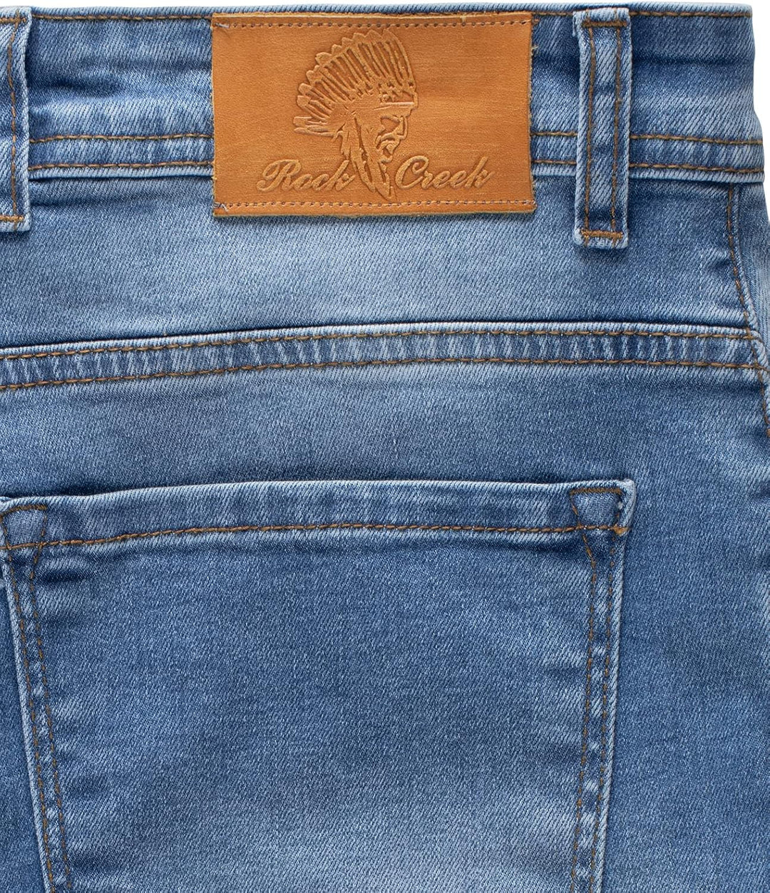 Rock Creek Herren Shorts Jeansshorts RC-2359, 29W Mittelblau