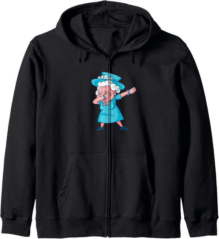 Queen Elizabeth II Dabs Dab Funny Meme Dabbing Gift Hat Kapuzenjacke