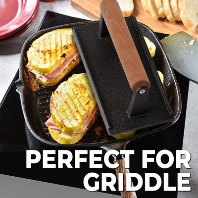 Grillpresse Panini-Presse Rechteckiger Bacon-Burgerpresse Braten Steak-Presswerkzeug Grillgewicht Gr