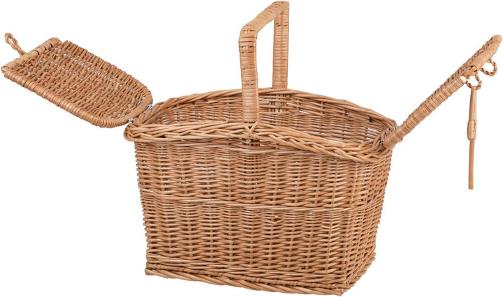 e-wicker 24 Alles aus Weide Picknickkorb aus Weide, Weidenkorb mit dem Deckel, Picknickkorb in Natur