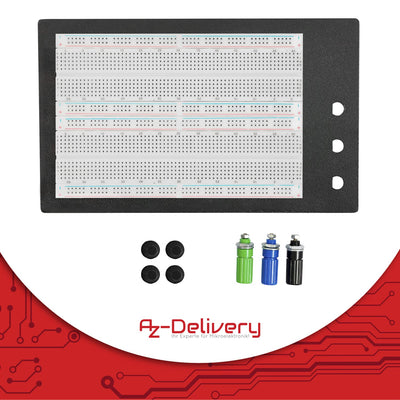 AZDelivery 3 x SYB-1660 Lötfreies Breadboard-Protoboard | Testschaltung Breadboard-Kit | Tie-Point 1