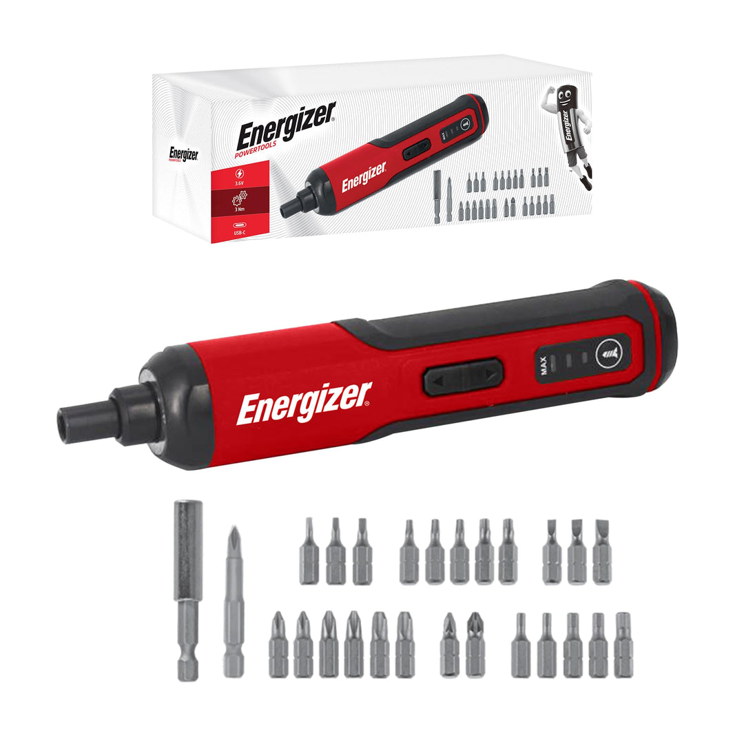 Energizer - Elektrischer Schraubendreher 3,6 V – Akku 1500 mAh, wiederaufladbar, USB-C-Kabel (im Lie
