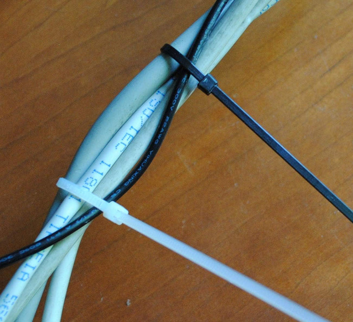 100 Stück Profi Kabelbinder weiss Industriequalität 450 mm x 7,6 mm 54,4 kg Zugkraft Nylon cable tie
