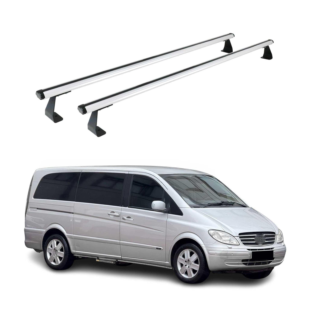 OMAC Heavy Duty Dachträger Querträger kompatibel mit Mercedes Vito W639 2003-2014 – 2 Stangen – Alum