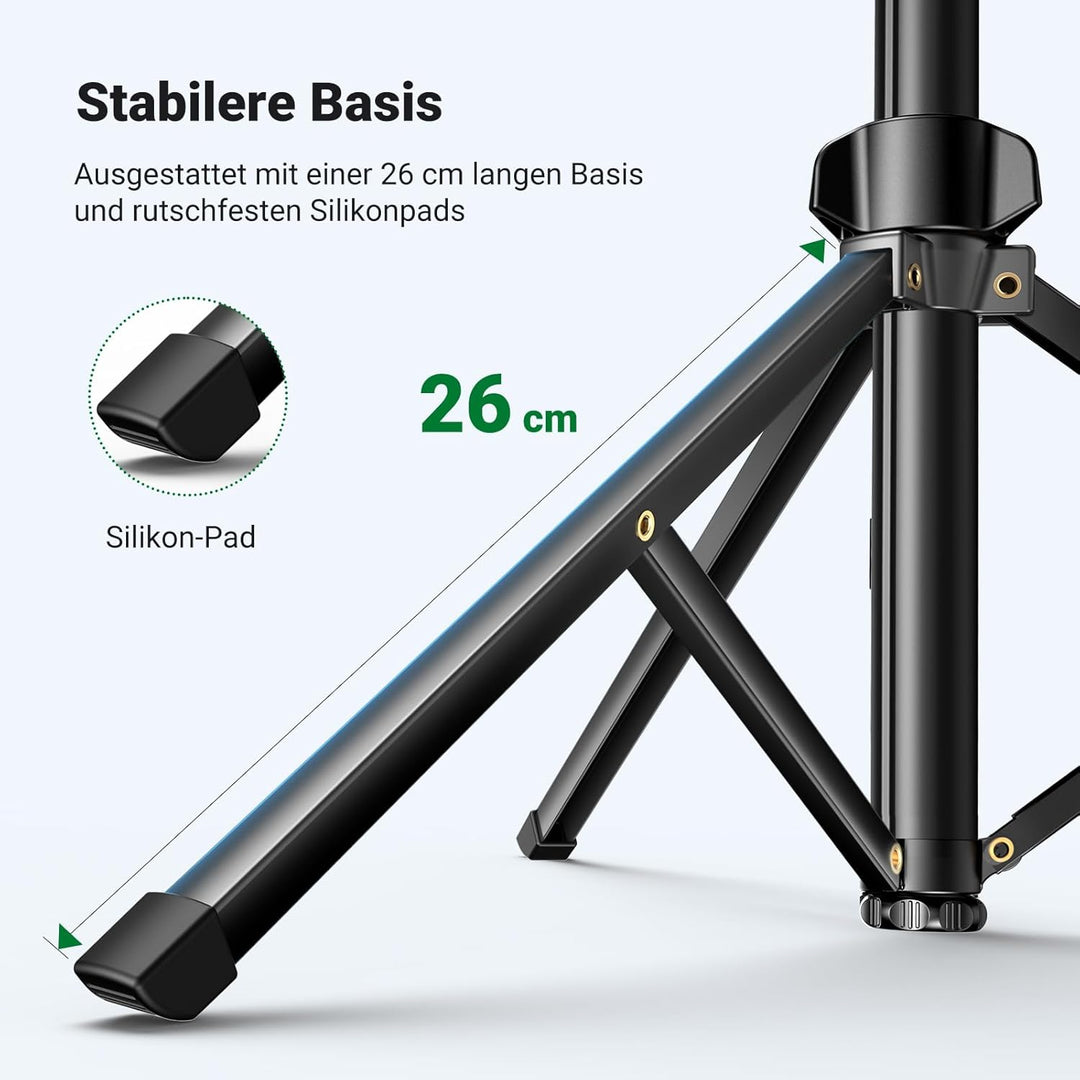 UGREEN Handy Stativ 170cm Stabil und Tragbar Handy Ständer mit Bluetooth Fernbedienung, Smartphone S