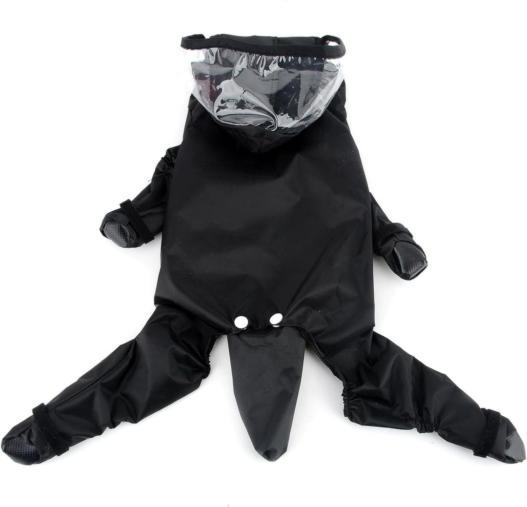Zunea Wasserdichter Hunderegenmantel mit Kapuze für kleine Hunde Welpen Regenponcho Overall mit Rege