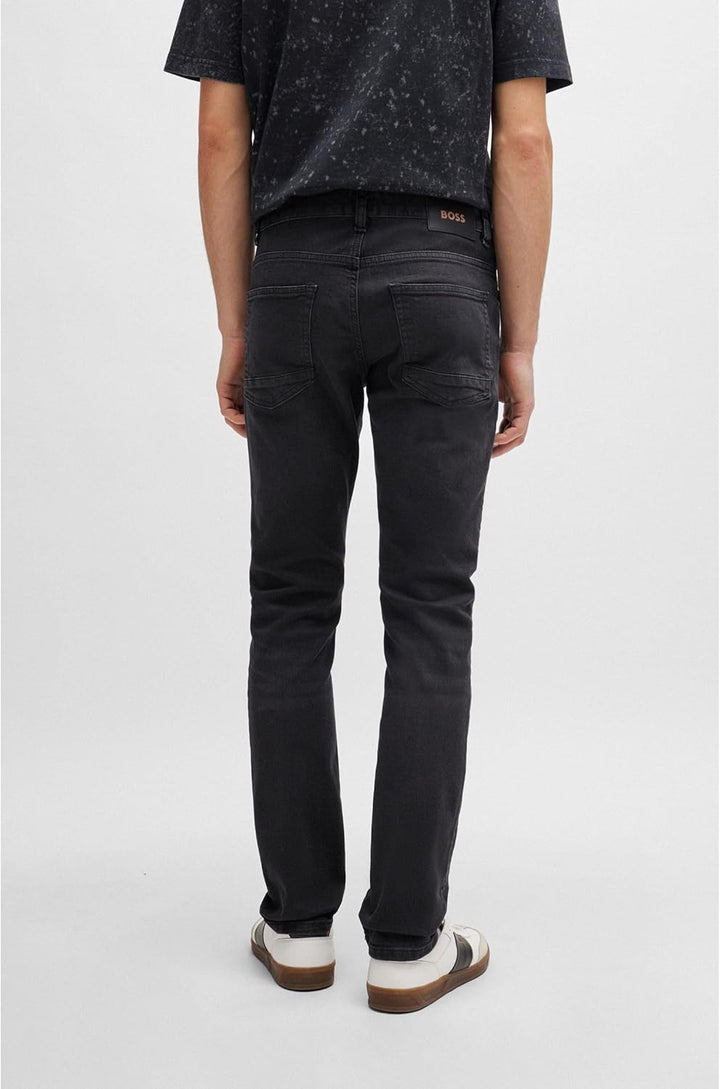 BOSS Herren Delaware BC-L-P Blaue Slim-Fit Jeans aus Super-Stretch-Denim 30W / 34L New - Black008, 3