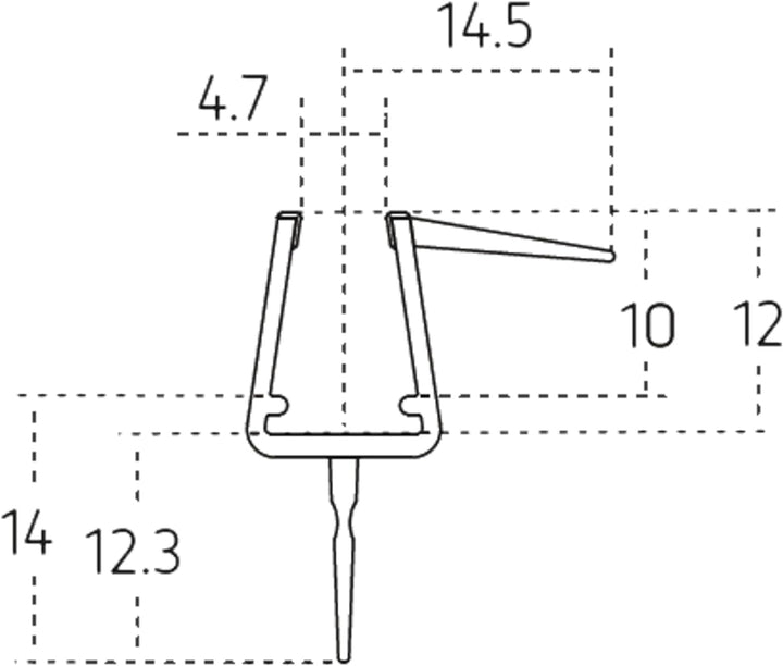 Dusbad Wasserabweiser/Dichtung 1000mm für 8mm Glas - Duschabtrennungen/Duschkabinen