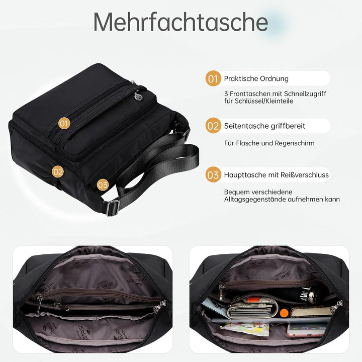 DIRRONA Damen Umhängetasche Casual Gross Kapazität Schultertasche Wasserdicht Damen Reise Arbeit Läs