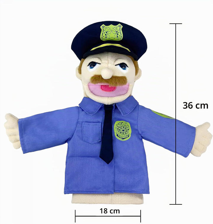 LOMTRATS Theater-Handpuppen für Kinder,inklusive Lehrer,Polizist,Bauer,Pirat,Detektiv usw.mit bewegl
