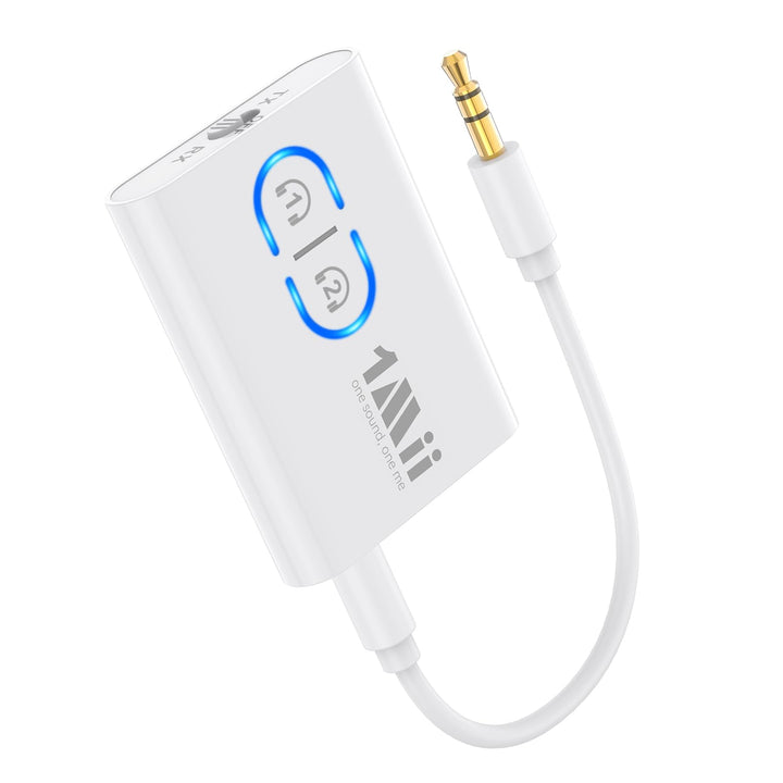 1Mii Bluetooth 5.3 Adapter für TV, 2-in-1-Bluetooth Sender Empfänger, aptX-Adaptive &amp; HD Kabellos Au