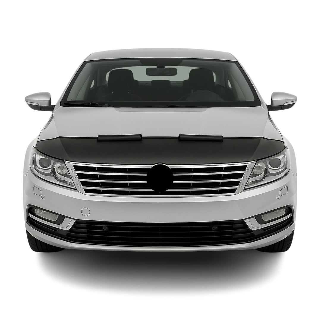 OMAC Haubenbra Steinschlagschutz Bonnet Bra kompatibel mit VW Passat CC 2008-2012 Schwarz Halb Schwa